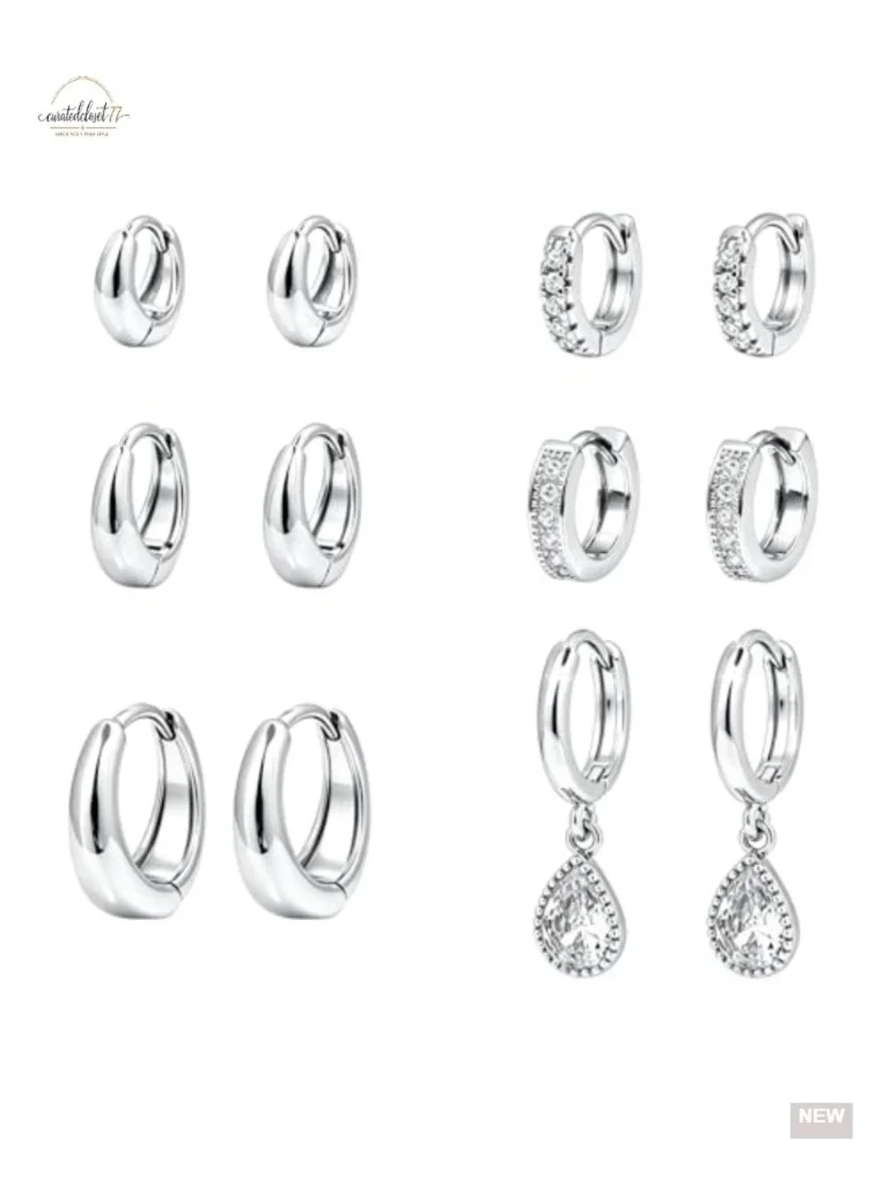 14K Gold Plated Chunky Hoop Earrings Set Hypoallergenic Huggie Hoops